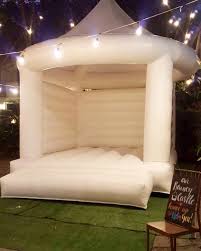 White bouncy game activity rent in Hyderabad